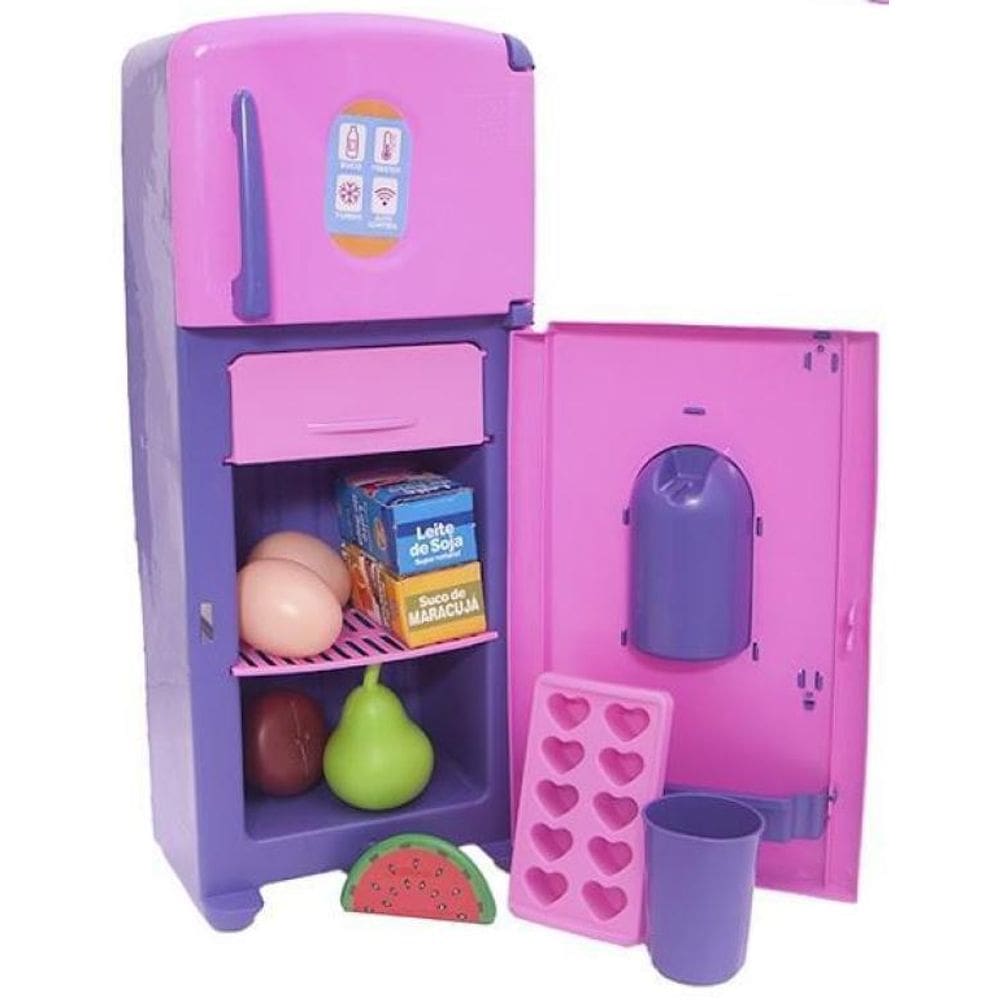 Cozinha Infantil Rosa Menina Brinquedo Jantar Mercado 38Pç