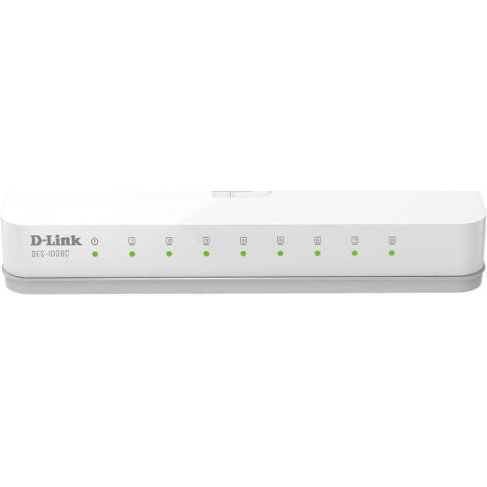 Switch Fast 8 Portas 100Mbps DES-1008C Branco D-LINK