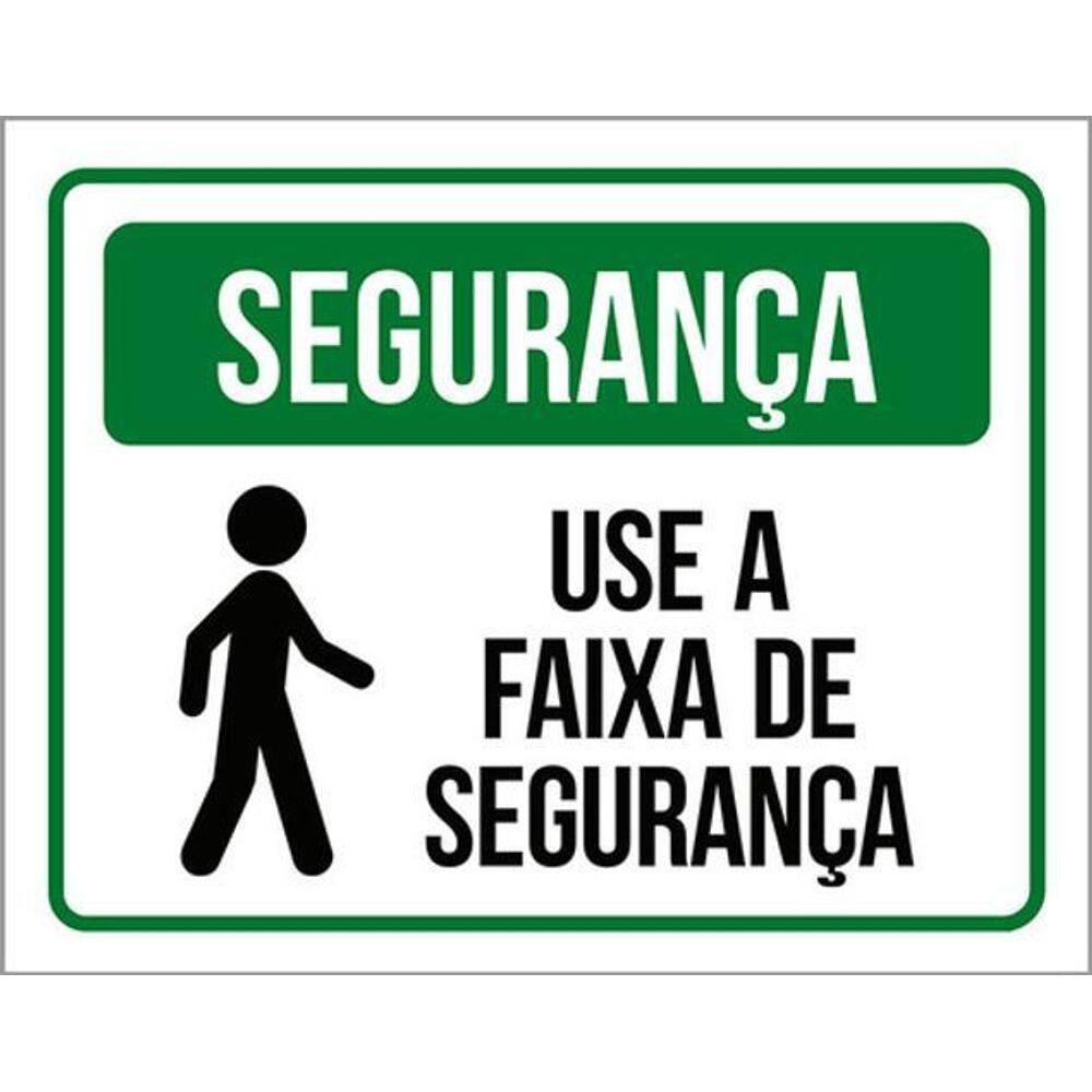 Kit 5 Placas De Segurança - Use A Faixa De Segurança