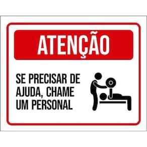 Kit 5 Placas Se Precisar De Ajuda Chame Personal Academia