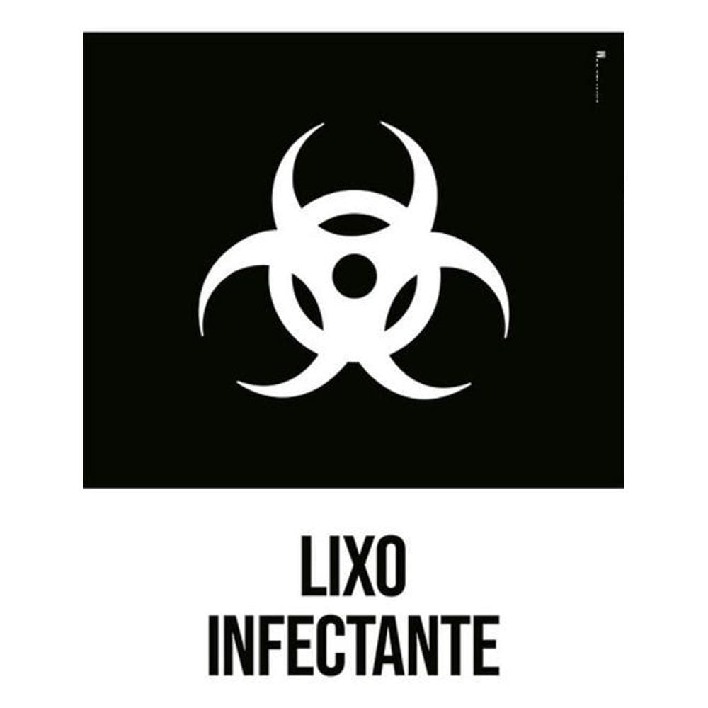 Kit 5 Placas Desenho - Lixo Infectante