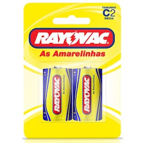 Pilha Rayovac Amarelinha Média com 2