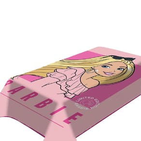 Cobertor Raschel Plus Juvenil Mattel Barbie Estilo 150 cm x 200 cm Rosa
