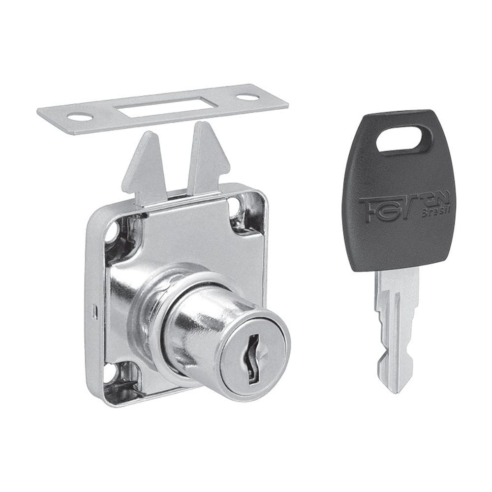 Fechadura Para Porta De Correr 22Mm Niquelada
