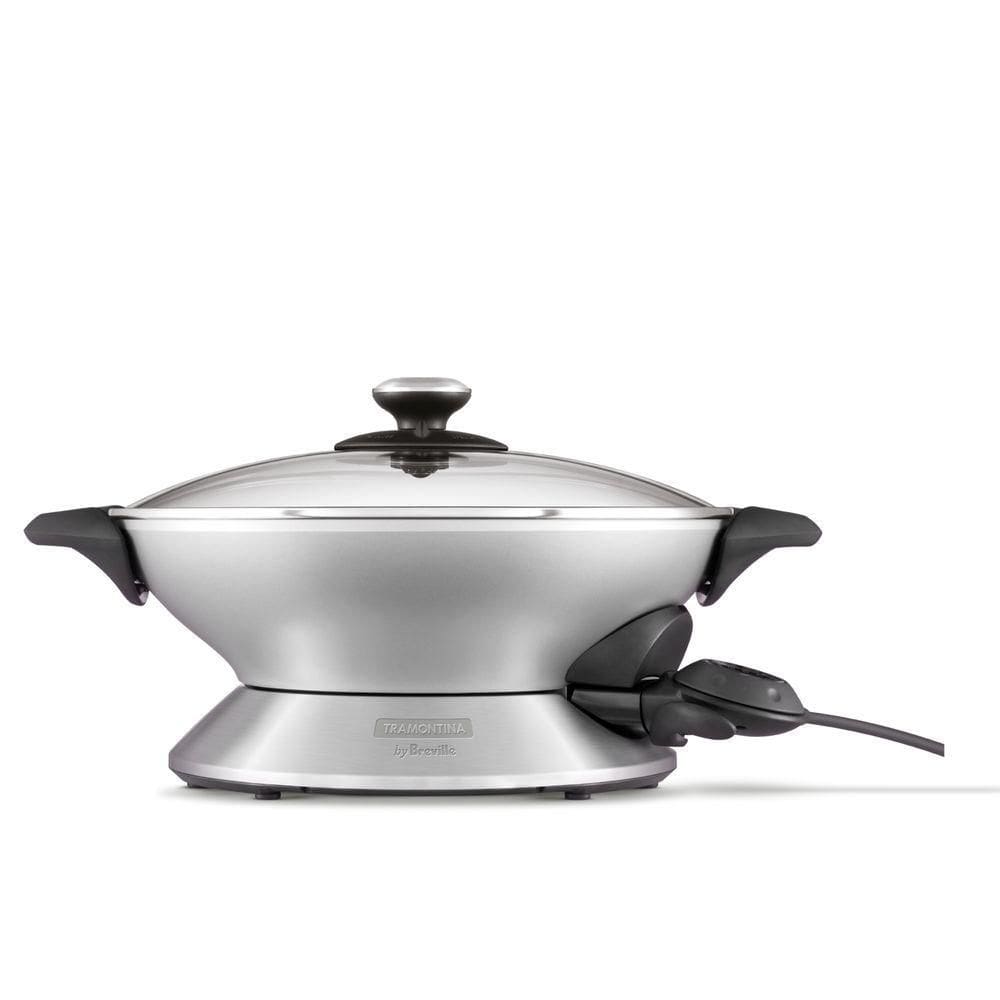 Panela Eletrica Tramontina By Breville Wok Chef Em Aluminio Fundido Com Tampa De Vidro 6 L 220 V - 220V