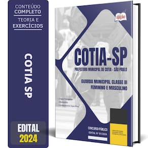 Apostila Prefeitura Cotia Sp 2024 Guarda Civil Municipal