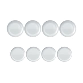 Jogo De Prato Raso + Prato De Sobremesa Branco Blanc Kit C/8