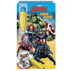 Bloco Aqua Book Os Vingadores Avengers Com Pincel - 142977