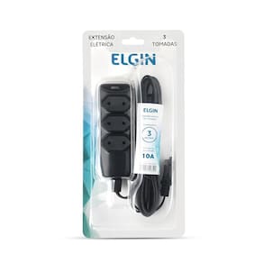 Extensão Elétrica 3 Tomadas 3 Metros 10A 250Vca 2P 0,75mm2