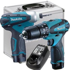Kit  2 Parafusadeiras + Maleta De Aluminio Dk1493 Makita