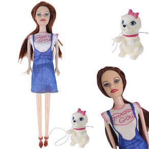 Boneca Princesa Pet Cachorro Infantil Brinquedo Dia Das Crianças Presente Divertido Criançada