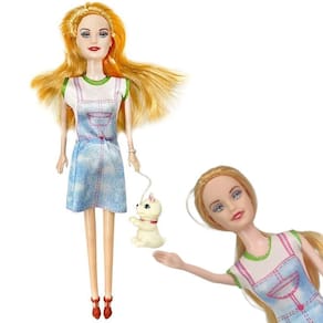 Boneca Princesa Cachorro Infantil Dia Das Crianças Brinquedo Divertido Criançada Animada