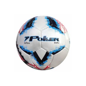 Bola De Futsal Poker Crystal Microfiber 32 Gomos Preto/Azul