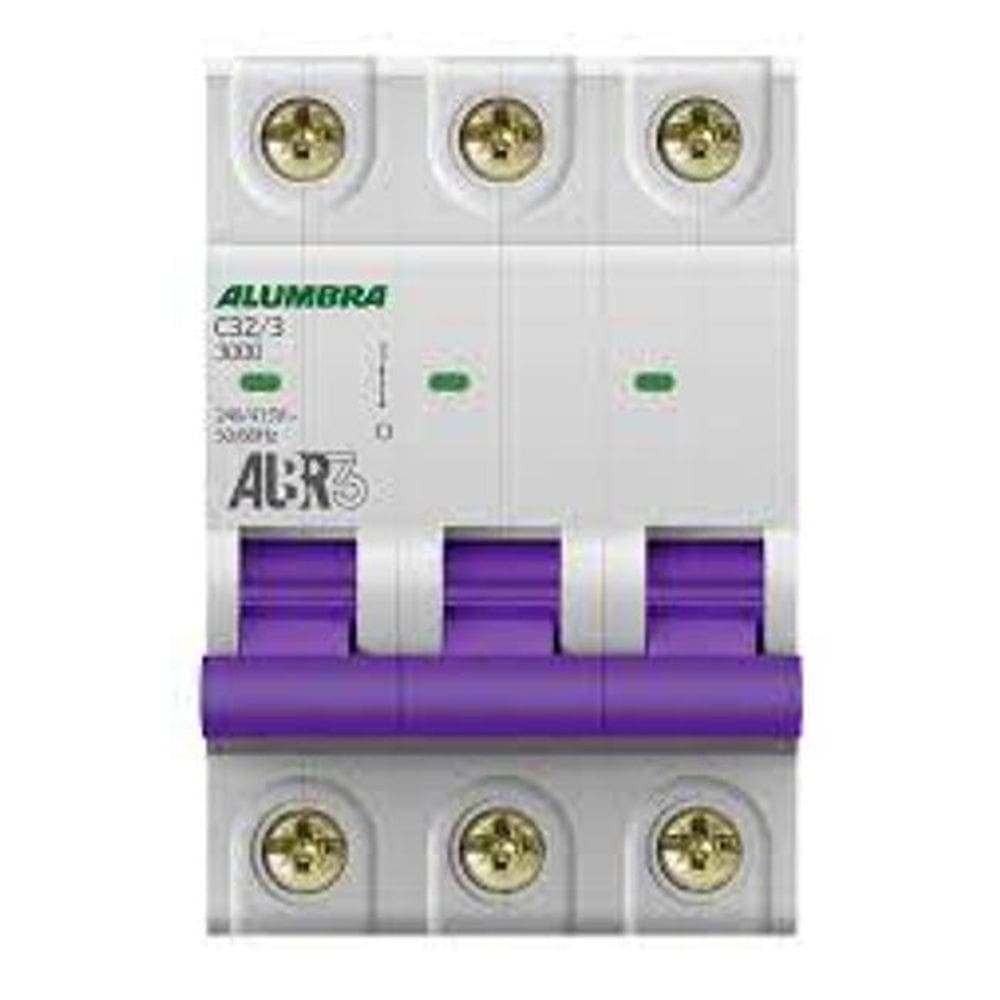 Disjuntor Tripolar 3X32A Curva C Mini Din Alumbra