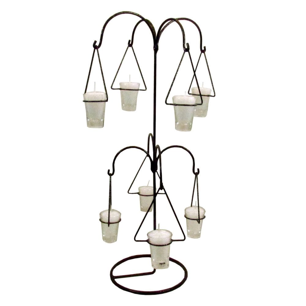 Castiçal 8 Velas brancas 65 Cm Candelabro Festa Arranjo