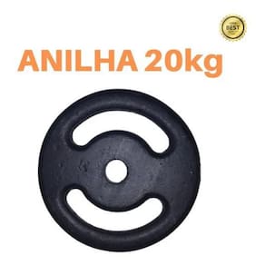 Anilha 20Kg Mega Premium Ferro Fundido Pintada Academia/Casa