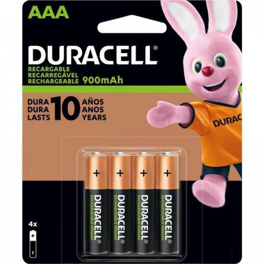 Pilha Recarregável Aaa 900-Mah Cartela C/4 Pilhas