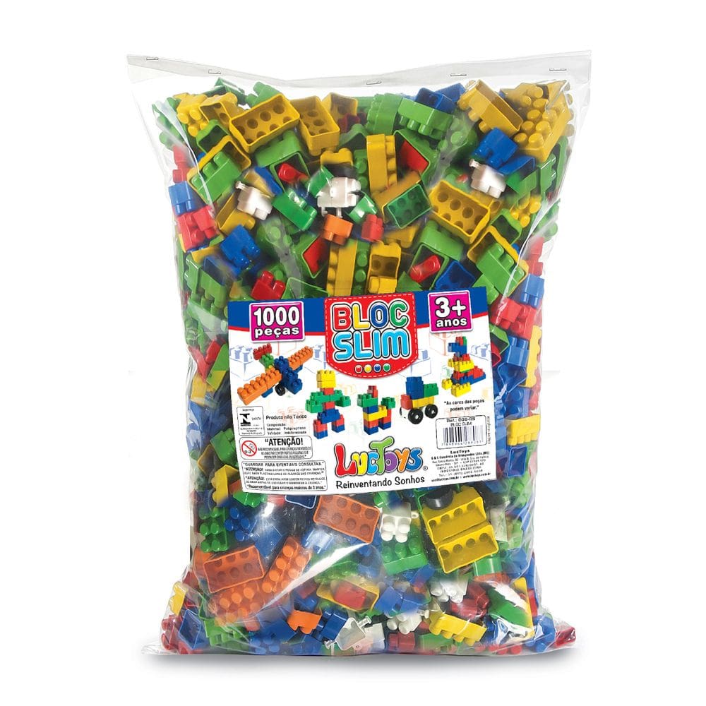 Blocos De Montar Monte Fácil Brinquedo Infantil 1000 Peças