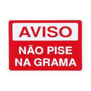 Placa De Sinalização Aviso Não Pise Na Grama - S-230 F9E