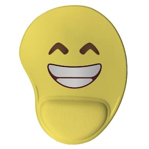 Mouse Pad Ergonômico Emoji Sorriso Presente Criativo Geek