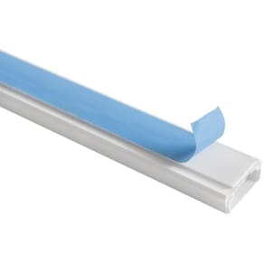 Canaleta 40 X 20 X 2000 Mm Tramontina Branca Com Divisoria E Fita Dupla Face