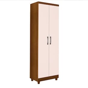 Armário Multiuso Mel E Off White Anna 2 Portas 4 Prateleiras Rud Rack
