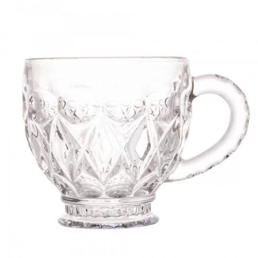 Jogo De 6 Xicaras De Cafe Capuccino Cristal Lile 200ml Lyor