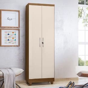 Armário Multiuso Com Chave 2 Portas Isabela Mel E Off White Rud Rack