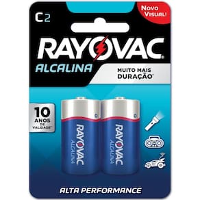 Pilha Rayovac Alcalina Média com 2