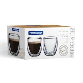 Conjunto De Xícaras Tramontina Para Café Com Vidro Duplo 2 Peças