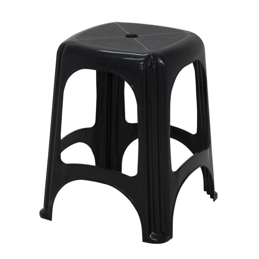 Kit 4 Banqueta Tramontina Niteroi Em Polipropileno Preto