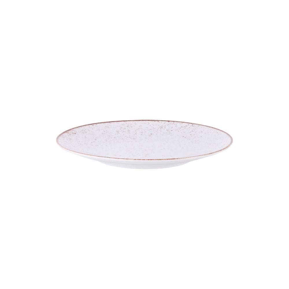 Prato Raso Tramontina Rústico Marrom Em Porcelana Decorada 25 Cm