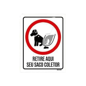 Kit 10 Placas  Cachorro Retire Aqui Seu Saco Coletor