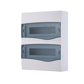Quadro De Distribuição De Sobrepor 24 Din Ou 16 Nema Tramontina Com Porta Transparente