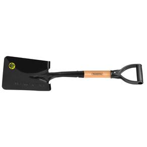 Pa Quadrada Pequena Tramontina Em Aço Com Cabo De Madeira 45 Cm Empunhadura Plastica Reta Ergonomica