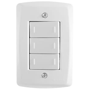 Conjunto 4x2 Com 3 Interruptores Paralelos 10 A 250 V Tramontina Lux2 Branco