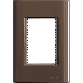Placa 3 Postos 4x2 Tramontina Giz Madeira Com Suporte