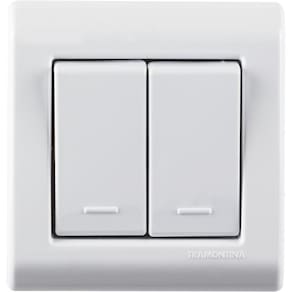 Caixa De Sobrepor Com 2 Interruptores Simples 10 A 250 V Tramontina Lizflex Branca