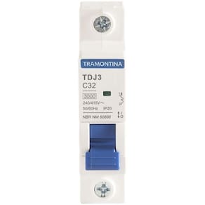 Minidisjuntor Tdj3ka 1 P 32 A Curva C Tramontina