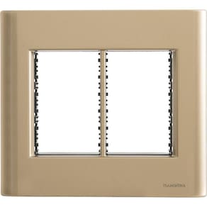 Placa 6 Postos 4x4 Tramontina Giz Ouro Metalizado Com Suporte
