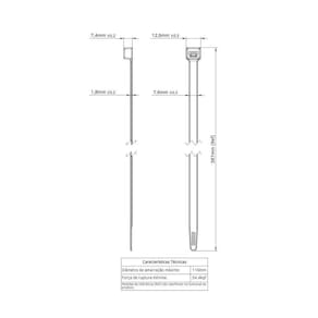Abraçadeira De Nylon 398x7,6x1,8 Mm Tramontina Preta