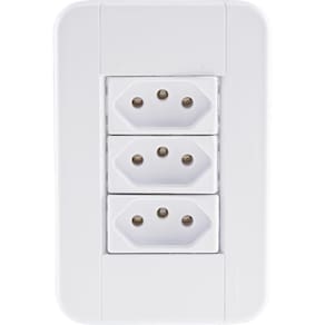 Conjunto 4x2 Com 3 Tomadas 2p+t 20 A 250 V Tramontina Tablet Branco