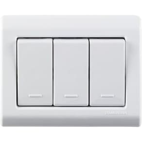 Caixa De Sobrepor Com 3 Interruptores Simples 10 A 250 V Tramontina Lizflex Branca