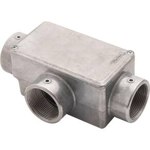 Condulete Fixo 1.1-4 Polegada Tipo "t" - Com Tampa - Rosca Bsp - Sem Pintura