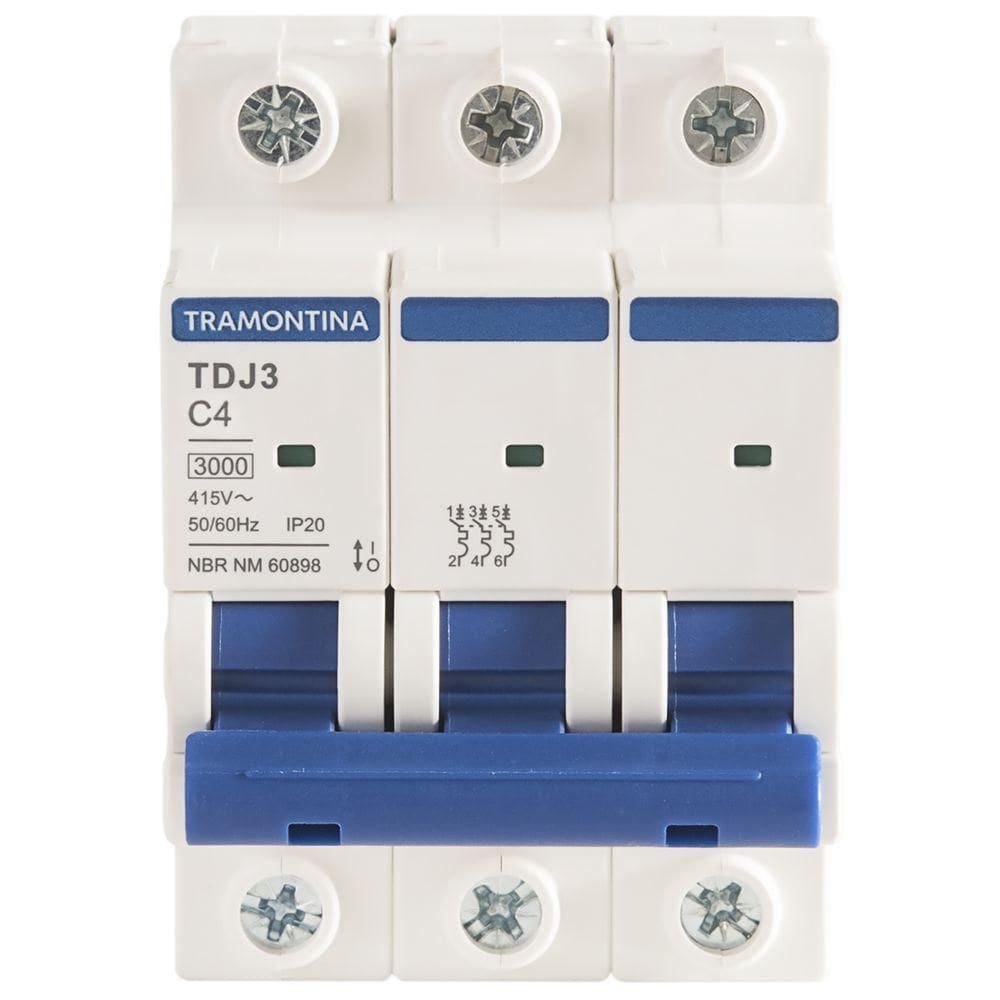 Minidisjuntor Tdj3ka 3 P 4 A Curva C Tramontina
