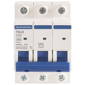 Minidisjuntor Tdj3ka 3 P 20 A Curva C Tramontina