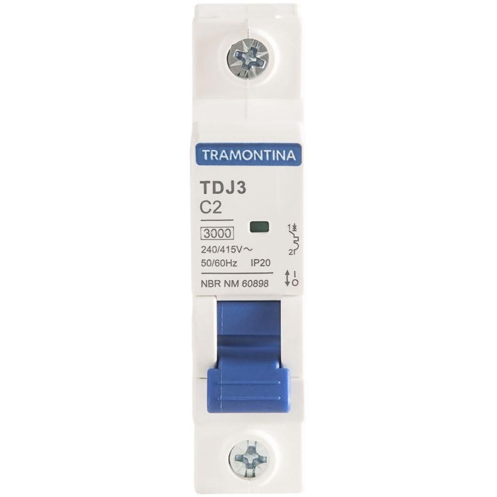 Minidisjuntor Tdj3ka 1 P 2 A Curva C Tramontina