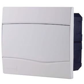 Quadro De Distribuição De Embutir 9 Din Ou 6 Nema Tramontina Com Porta Branca