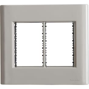 Placa 6 Postos 4x4 Tramontina Giz Fendi Soft Touch Com Suporte