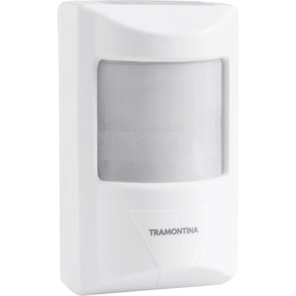 Sensor De Presença 180° Articulado Frontal Tramontina Bivolt Com Fotocélula Branco